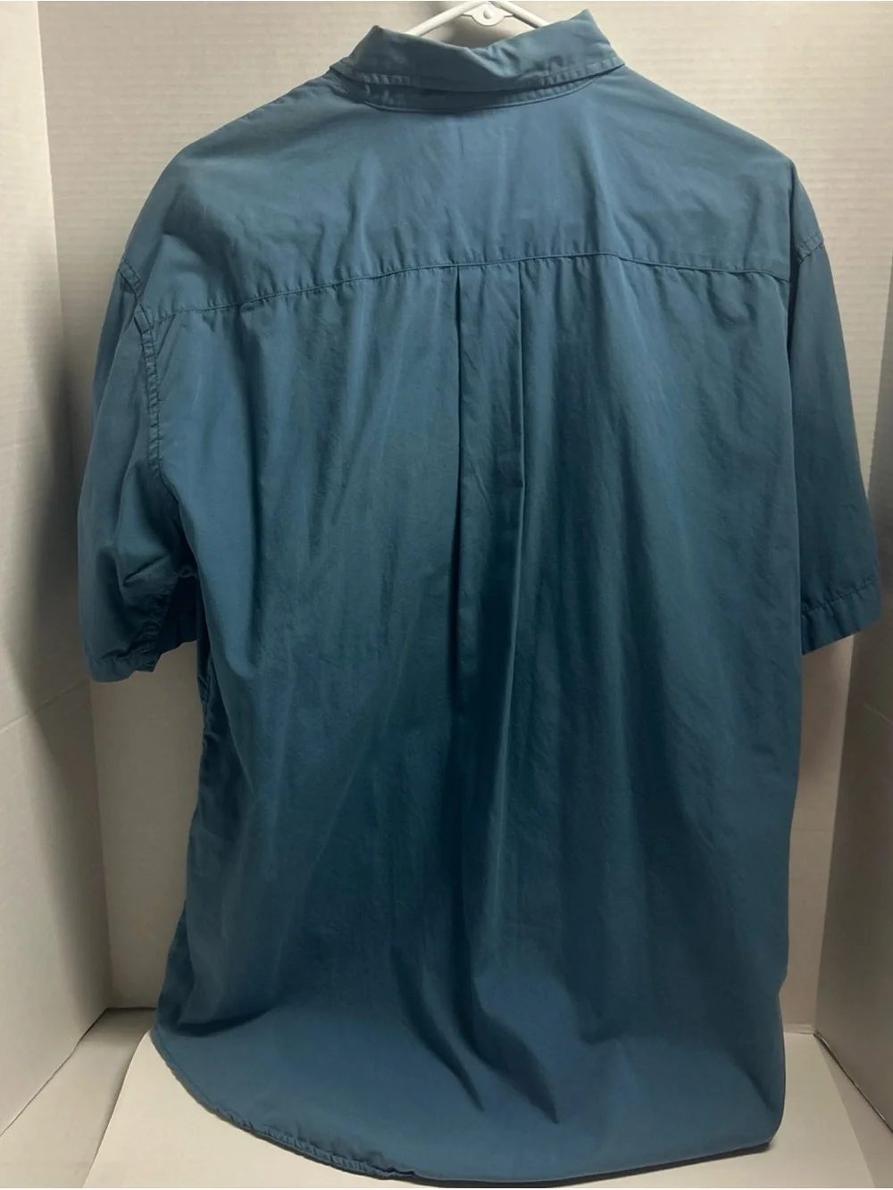 J.Crew Shirt Mens Size Medium Blue Button Cotton Short Sleeve Vintage